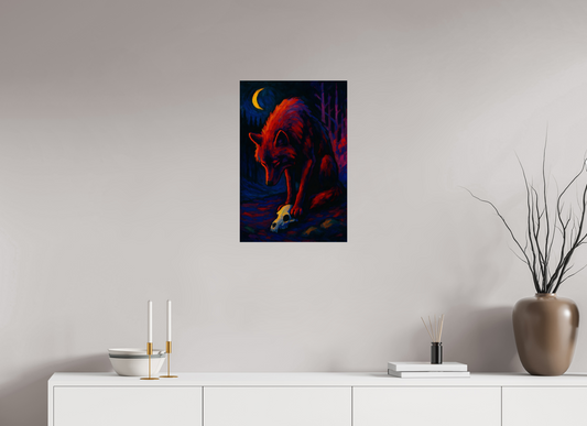 16 x 24″, Giclée printed on Hahnemühle & Canson Fine Art paper Wolf of the Wild Truth series : First Blood on Snow – Limited Edition Giclée Fine Art Print (Unframed)