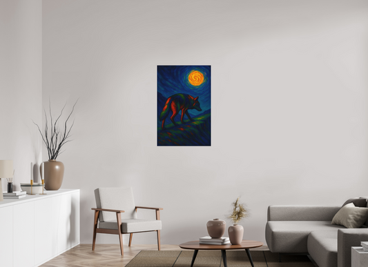 24 x 36″, Fine Art Pigment Print under Acrylic Glass Wolf of the Wild Truth series : Path of the Silent One