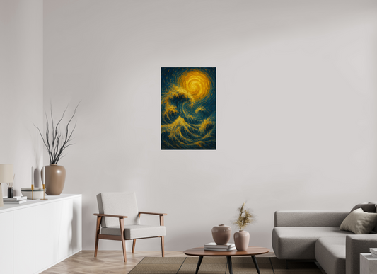 24 x 36″, Giclée printed on Hahnemühle & Canson Fine Art paper Cosmic Sea Series: Golden Tide – Limited Edition Giclée Fine Art Print (Unframed)