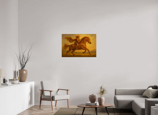 36 x 24″, Giclée printed on Hahnemühle & Canson Fine Art paper The Dawn Rider