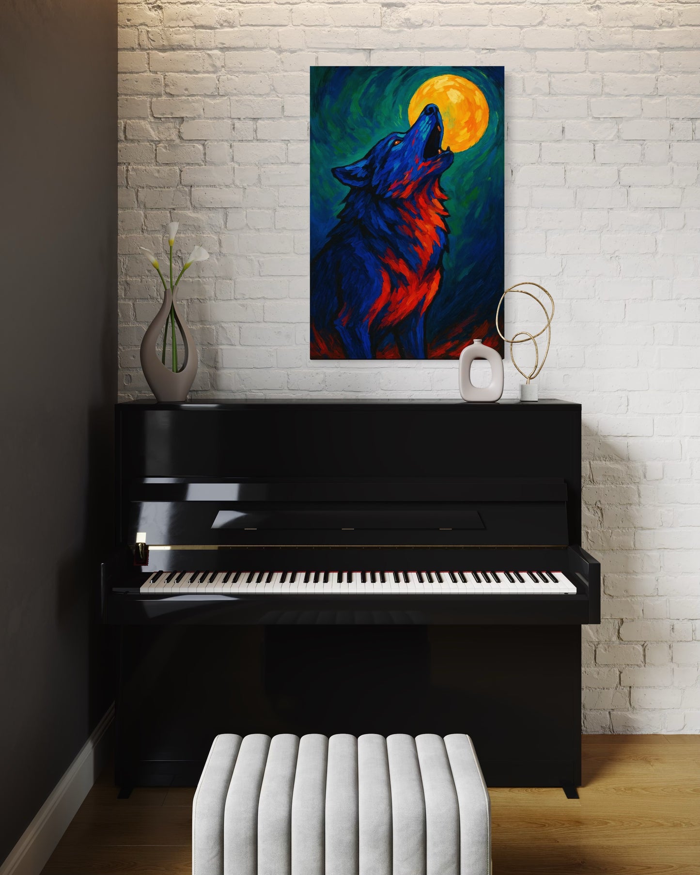 Wolf of the Wild Truth series : Echo of the Flame Moon – Limited Edition Giclée Fine Art Print (Unframed)