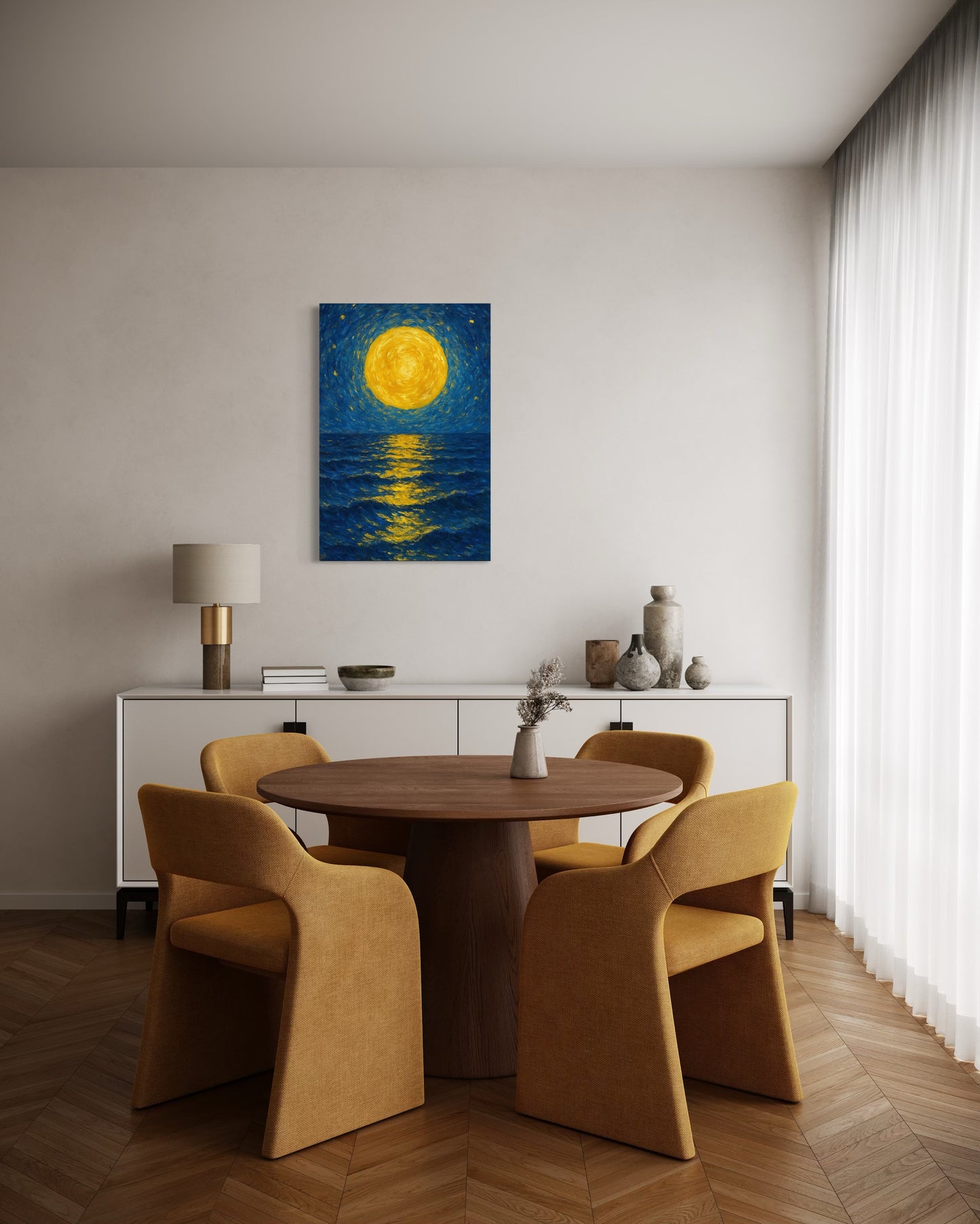 Cosmic Sea Series: Lunar Tide – Limited Edition Giclée Fine Art Print (Unframed)