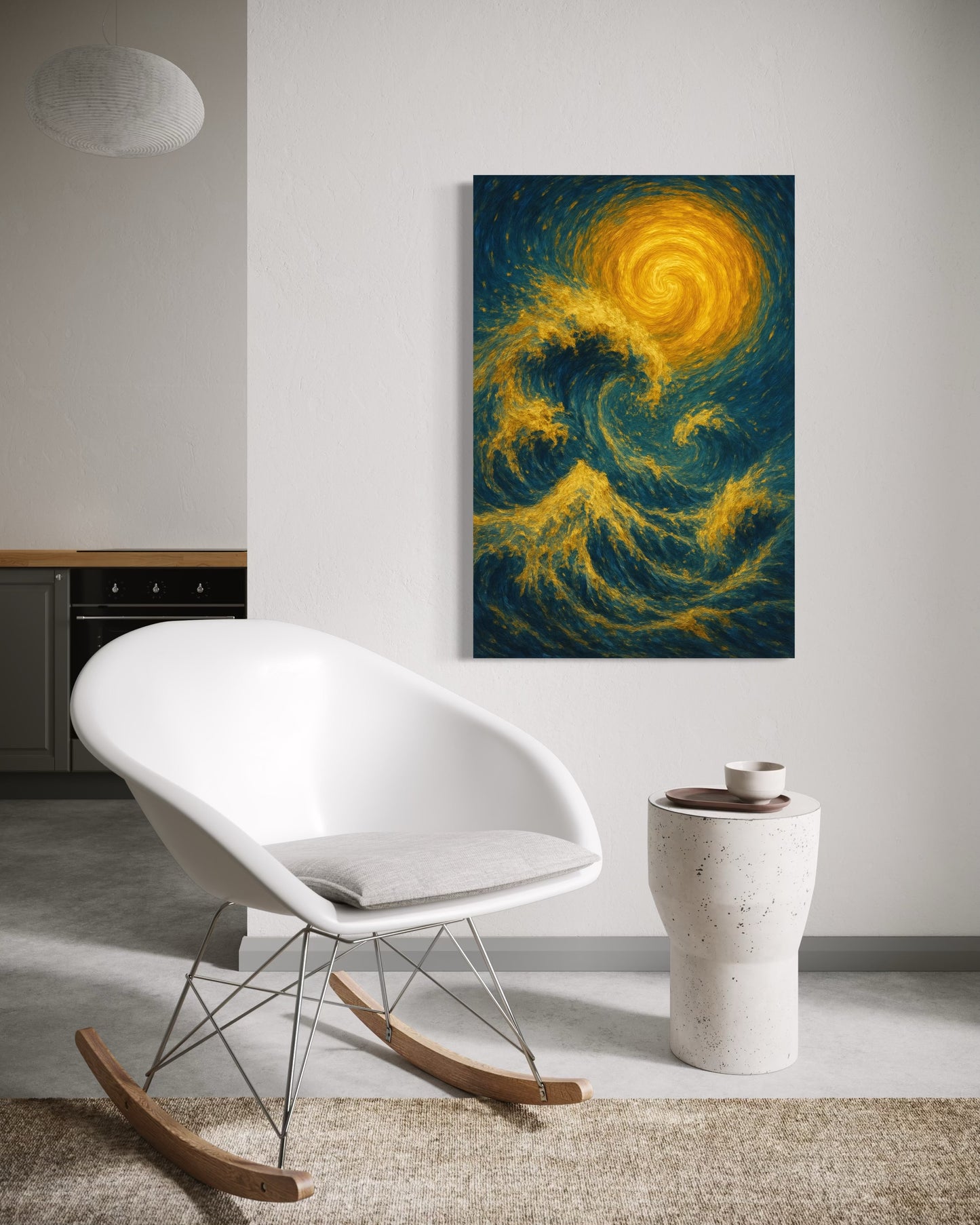 Cosmic Sea Series: Golden Tide – Limited Edition Giclée Fine Art Print (Unframed)