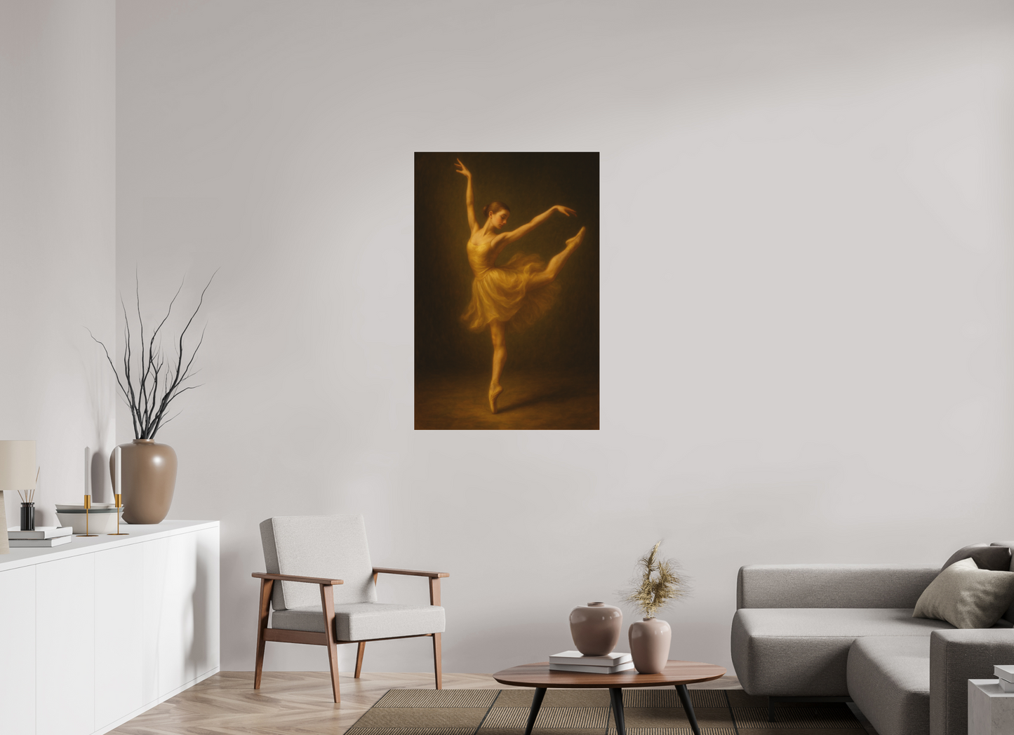30 x 45″, Fine Art Pigment Print under Acrylic Glass Golden Veil Collection: Stillness in Motion — Fine Art Pigment Print under Acrylic Glass