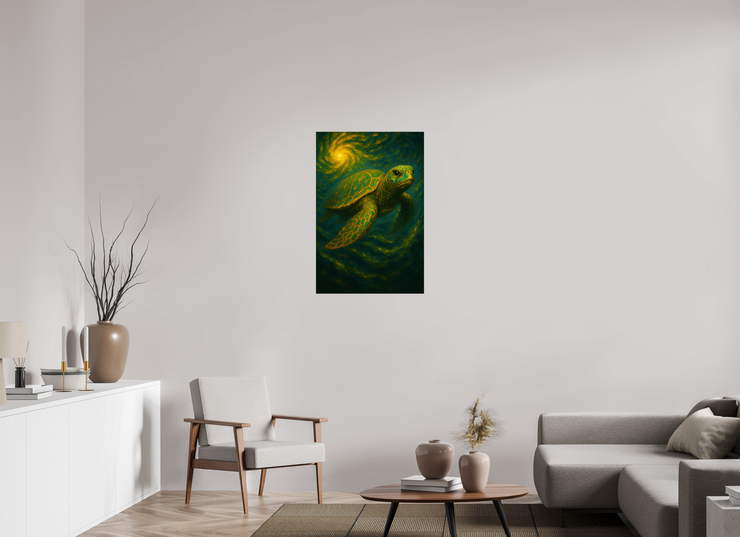 24 x 36″, Fine Art Unflame Sacred Cosmic Turtle – Limited Edition Giclée Fine Art Print (Unframed)