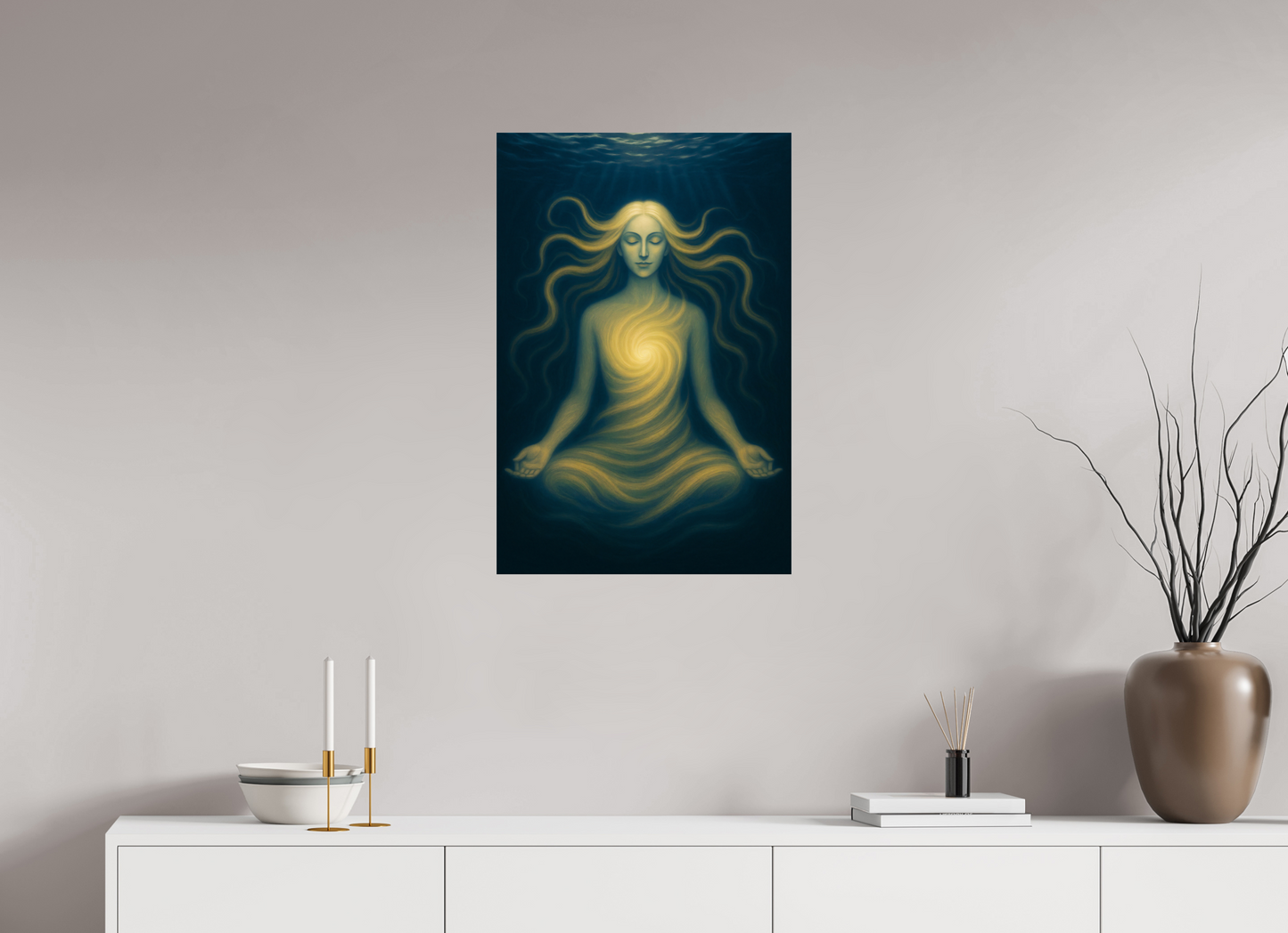20 x 30″, Giclée printed on Hahnemühle & Canson Fine Art paper The Inner Sun: The Rising Radiance – Limited Edition Giclée Fine Art Print (Unframed)