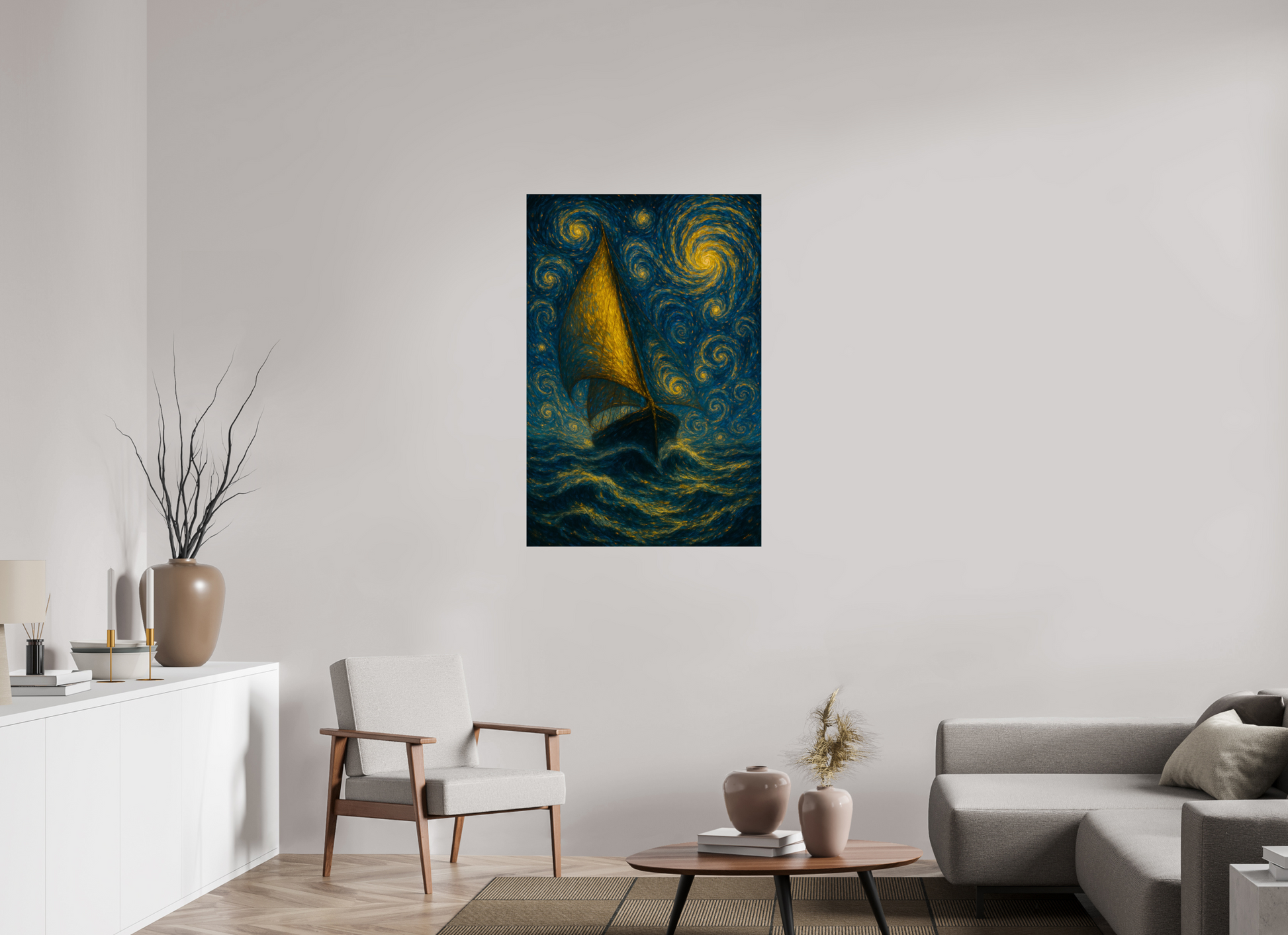 30 x 45″, Giclée printed on Hahnemühle & Canson Fine Art paper Voyage Under the Infinite Sky : Yin Edition (Night Voyage) – Limited Edition Giclée Fine Art Print (Unframed)