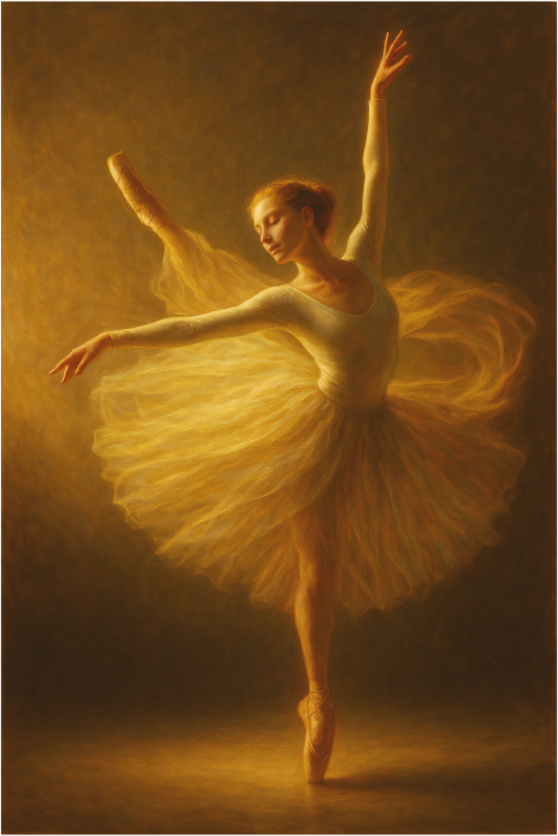 Main image Golden Veil Collection: The Poise of Light — Fine Art Pigment Print under Acrylic Glass