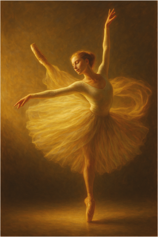 Main image Golden Veil Collection: The Poise of Light — Fine Art Pigment Print under Acrylic Glass