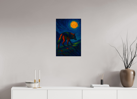 16 x 24″, Giclée printed on Hahnemühle & Canson Fine Art paper Wolf of the Wild Truth series : Path of the Silent One – Limited Edition Giclée Fine Art Print (Unframed)