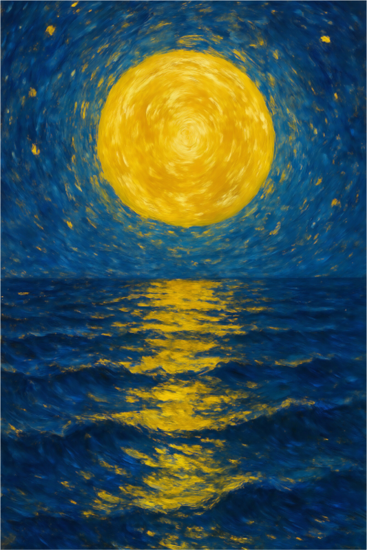 Main image Cosmic Sea Series: Lunar Tide – Limited Edition Giclée Fine Art Print (Unframed)