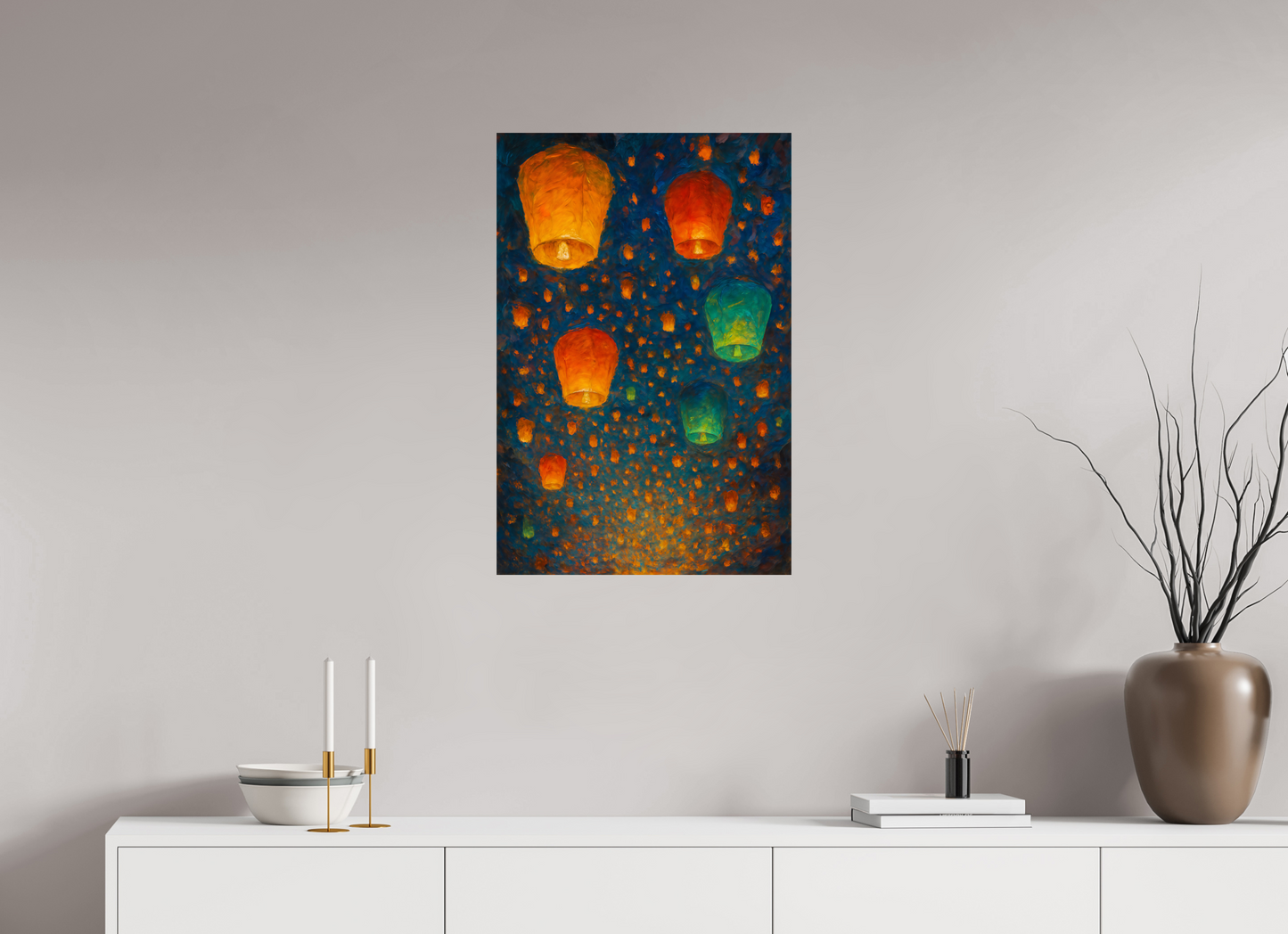 20 x 30″, Giclée printed on Hahnemühle & Canson Fine Art paper Chiang Mai Yi Peng Lantern Festival – Limited Edition Giclée Fine Art Print (Unframed)