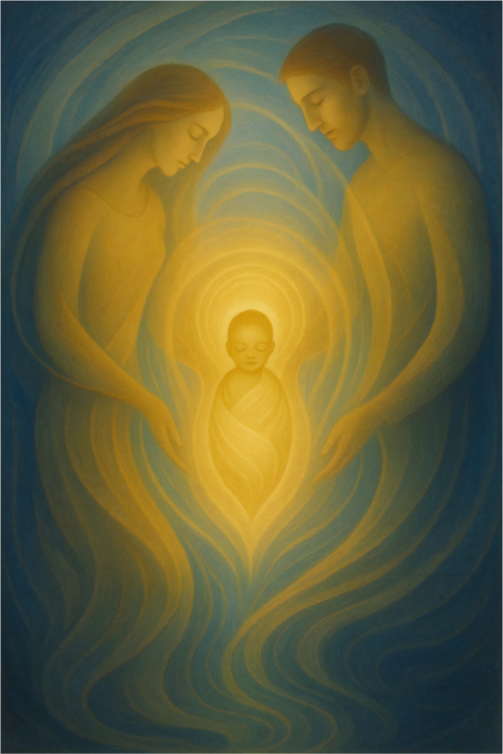 Main image Origin of Light: Eternal Embrace – Limited Edition Giclée Fine Art Print (Unframed)