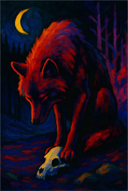 Main image Wolf of the Wild Truth series : First Blood on Snow – Limited Edition Giclée Fine Art Print (Unframed)