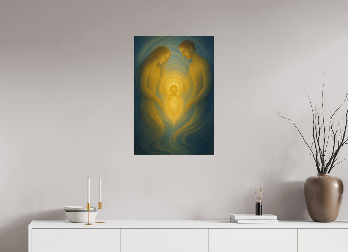 20 x 30″, Giclée printed on Hahnemühle & Canson Fine Art paper Origin of Light: Eternal Embrace – Limited Edition Giclée Fine Art Print (Unframed)
