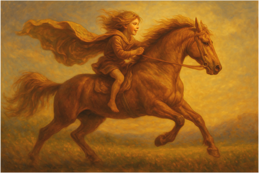Main image The First Dawn Trilogy: The First Horse of Heaven - Fine Art Pigment Print under Acrylic Glass