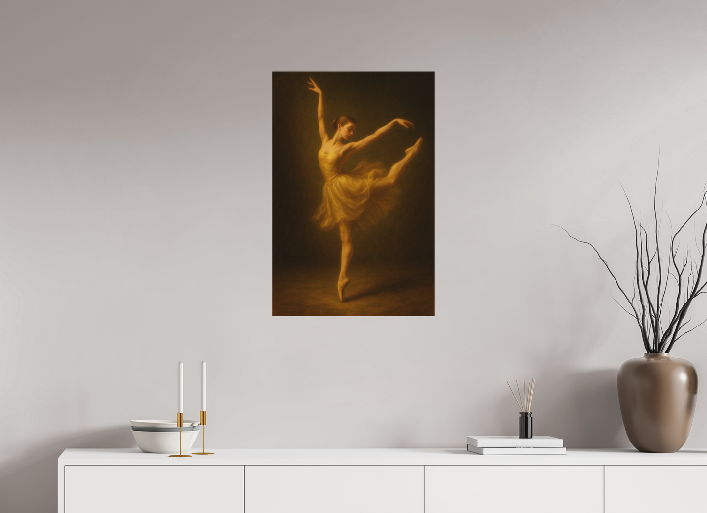 20 x 30″, Fine Art Pigment Print under Acrylic Glass Golden Veil Collection: Stillness in Motion — Fine Art Pigment Print under Acrylic Glass