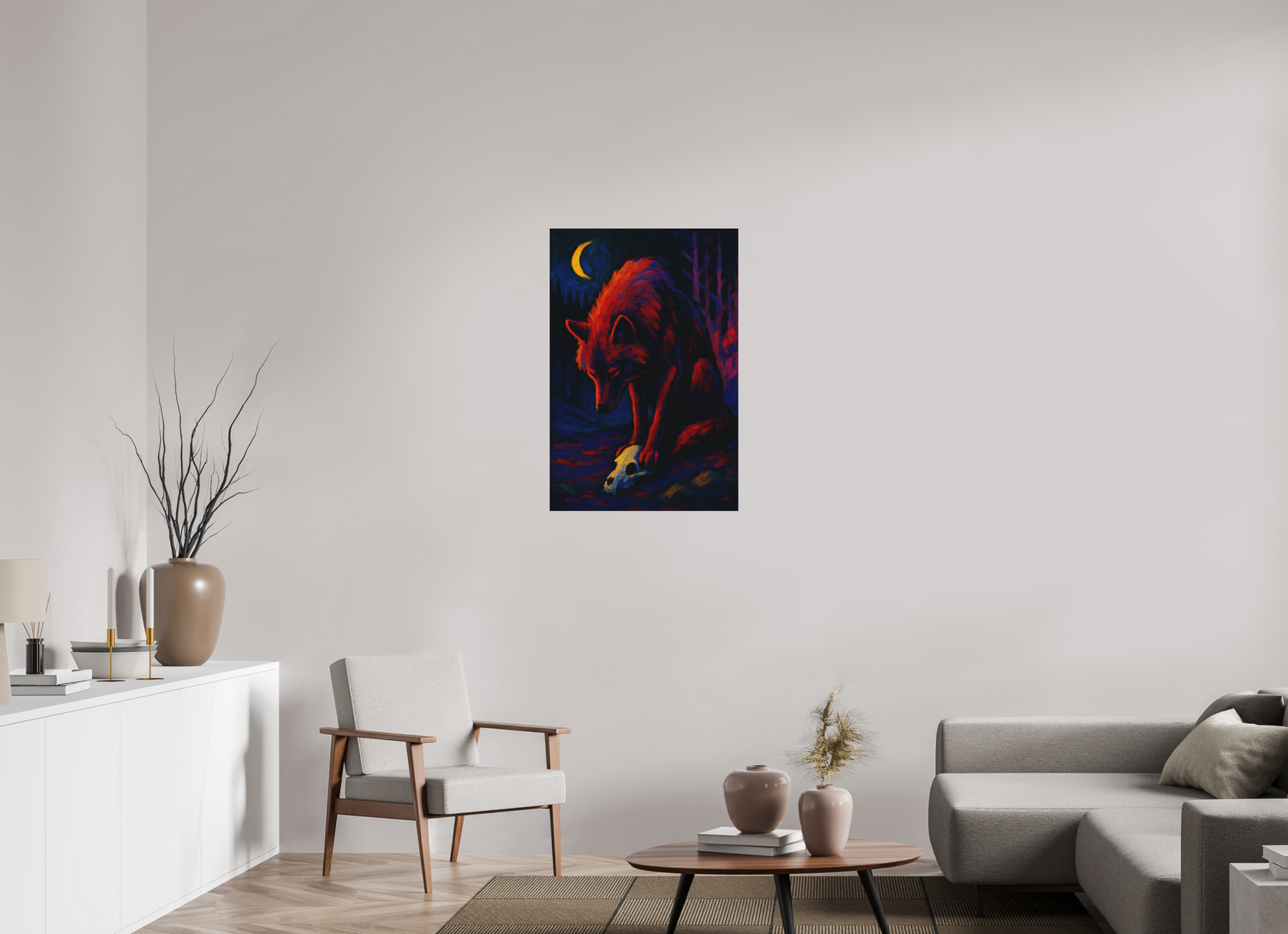 24 x 36″, Fine Art Pigment Print under Acrylic Glass Wolf of the Wild Truth series : Silent Memory
