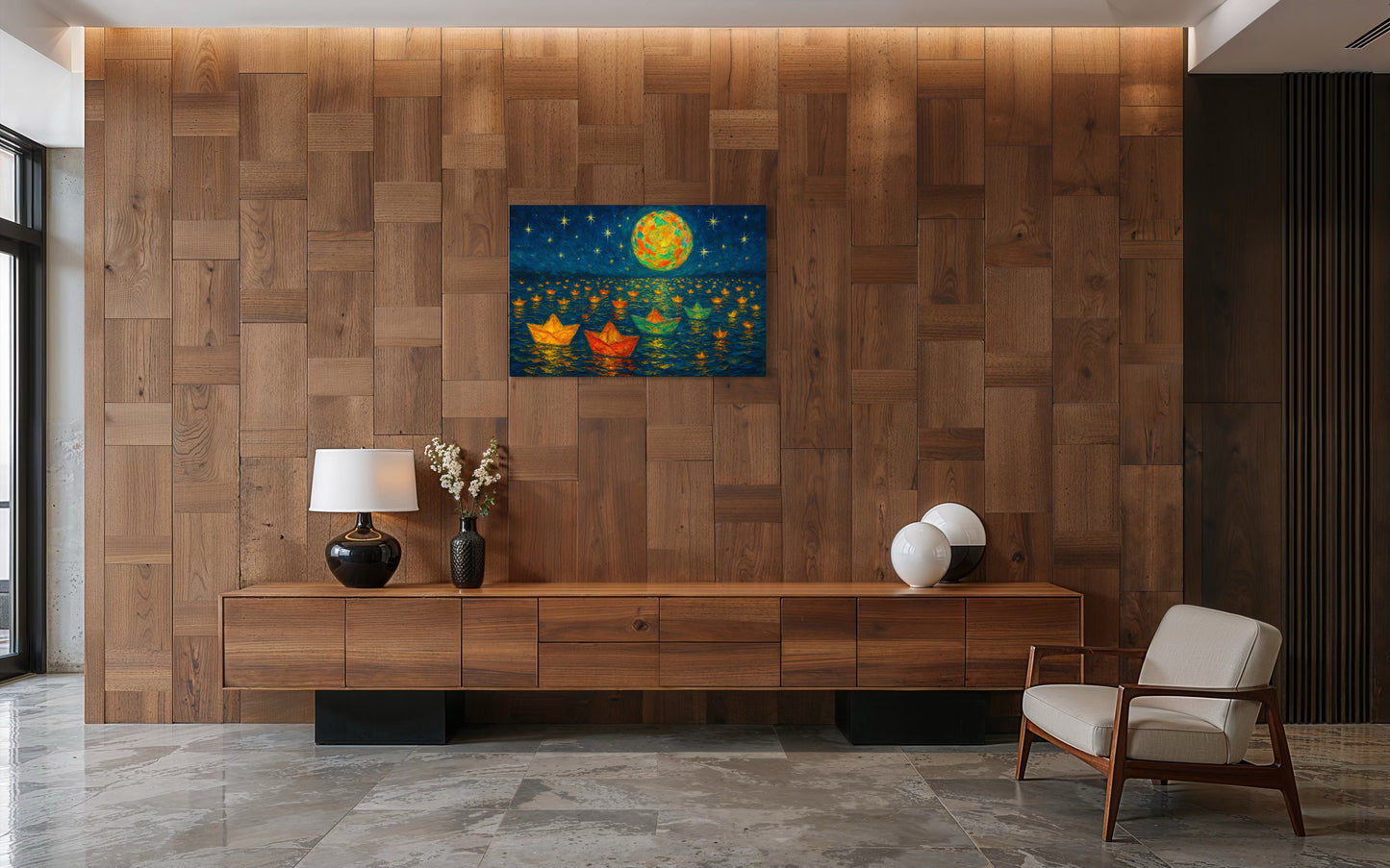 Paper Boats, Star Roads : Prayers of Paper Boats - Giclée Fine Art Print (Unframed)