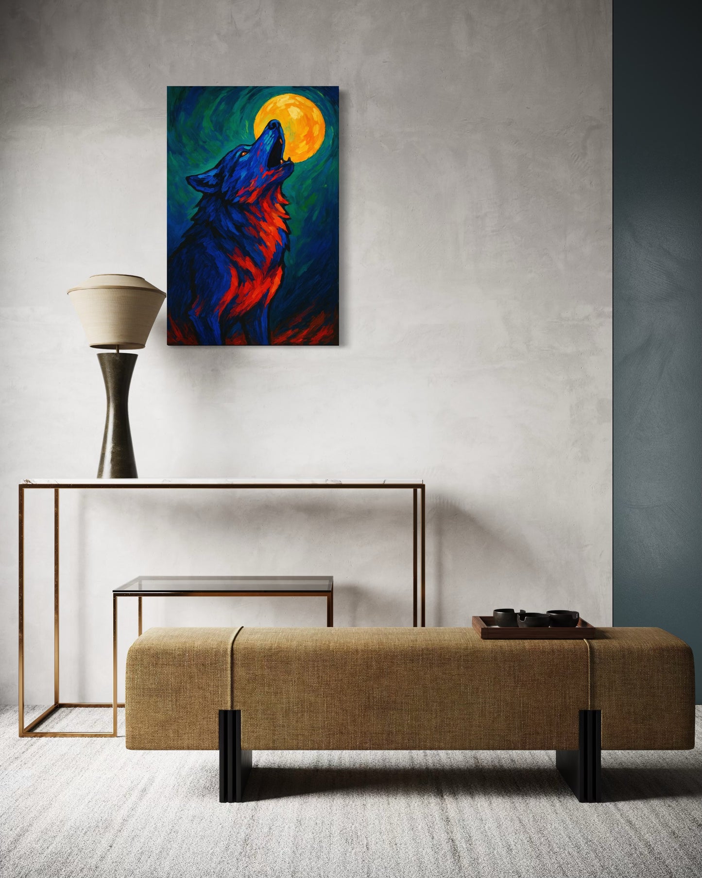 Wolf of the Wild Truth series : Echo of the Flame Moon – Limited Edition Giclée Fine Art Print (Unframed)