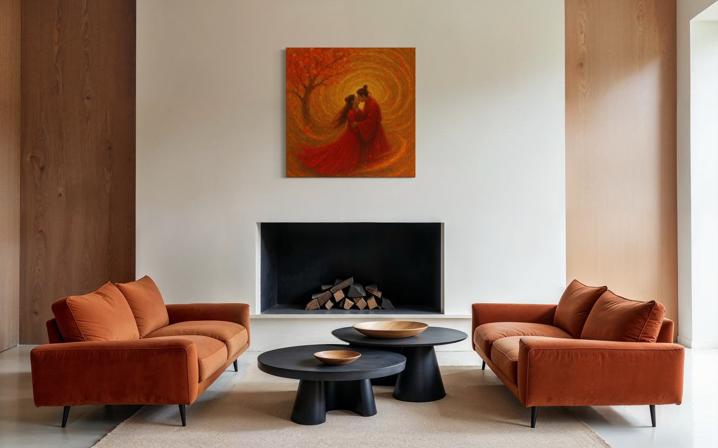 Under the Sacred Plum No.2 : The Vow in Flame — Limited Edition Giclée Fine Art Print (Unframed)