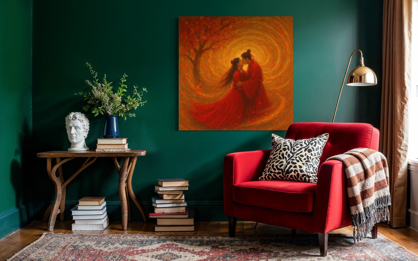 Under the Sacred Plum No.2 : The Vow in Flame — Limited Edition Giclée Fine Art Print (Unframed)