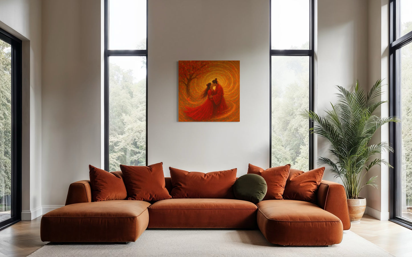 Under the Sacred Plum No.2 : The Vow in Flame — Limited Edition Giclée Fine Art Print (Unframed)