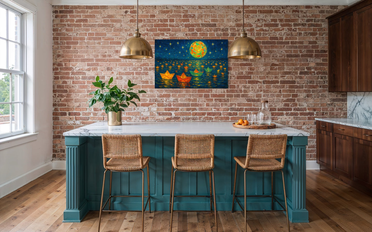 Paper Boats, Star Roads : Prayers of Paper Boats - Giclée Fine Art Print (Unframed)