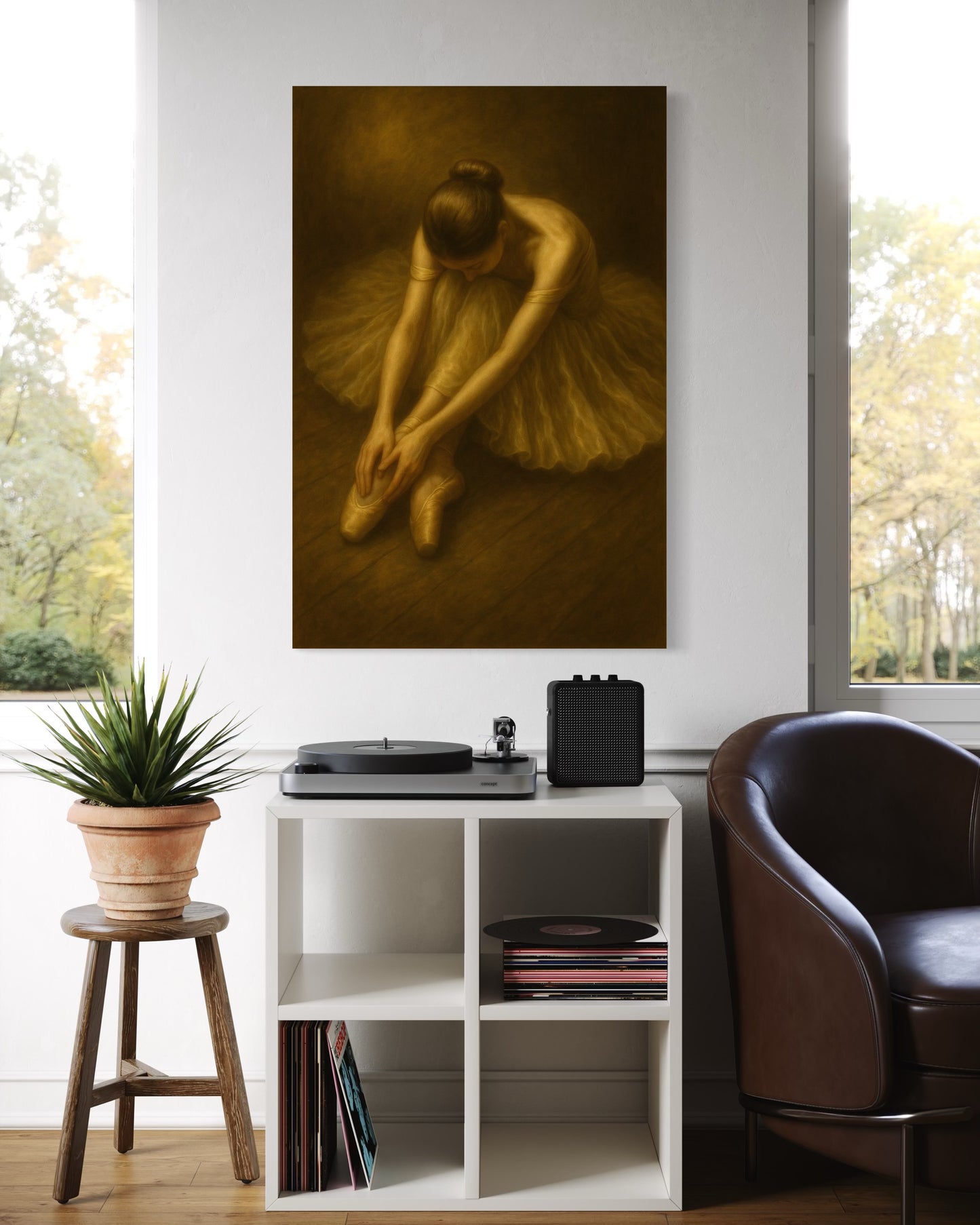 Golden Veil Collection: The Silent Stage — Fine Art Pigment Print under Acrylic Glass