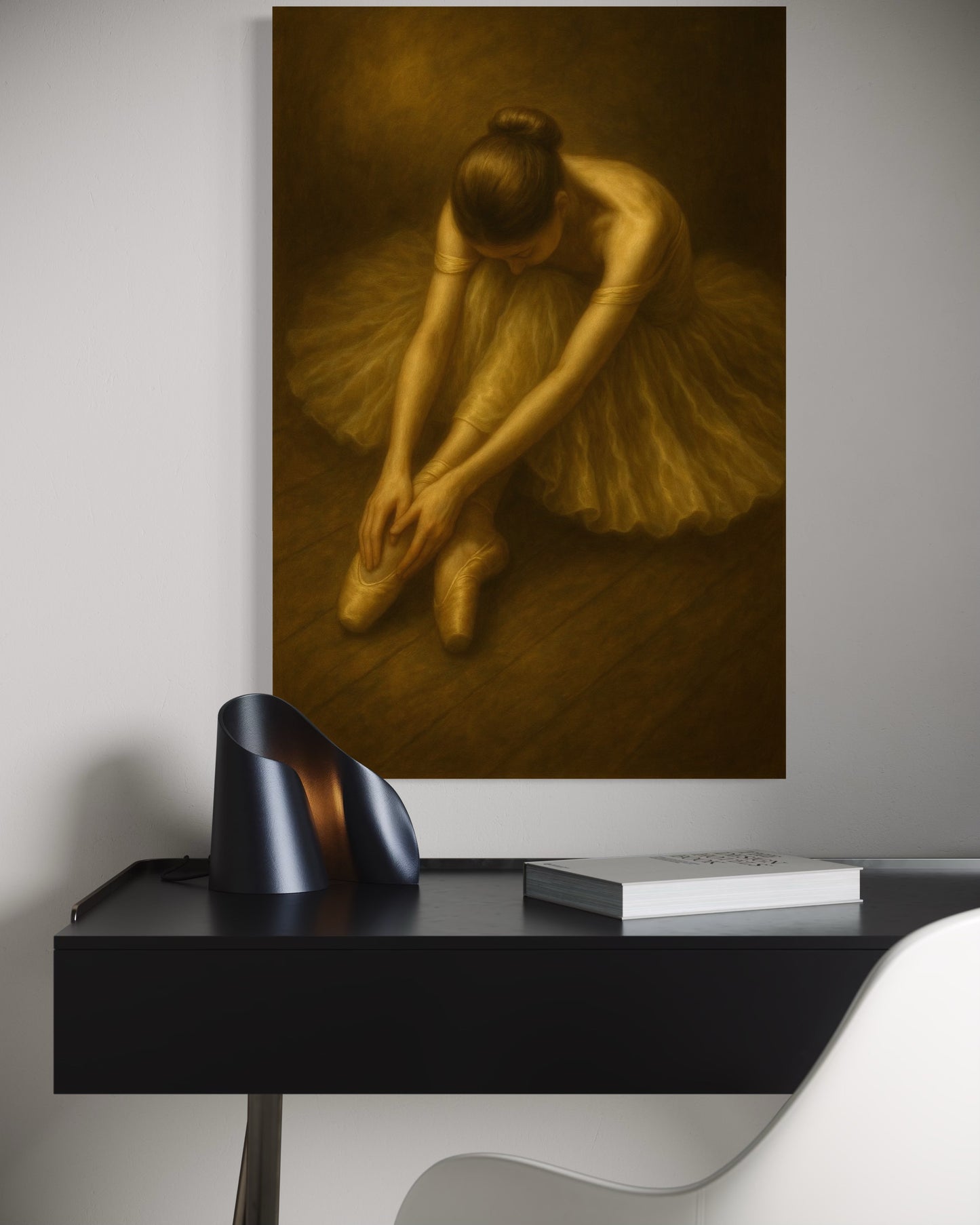 Golden Veil Collection: The Silent Stage — Fine Art Pigment Print under Acrylic Glass