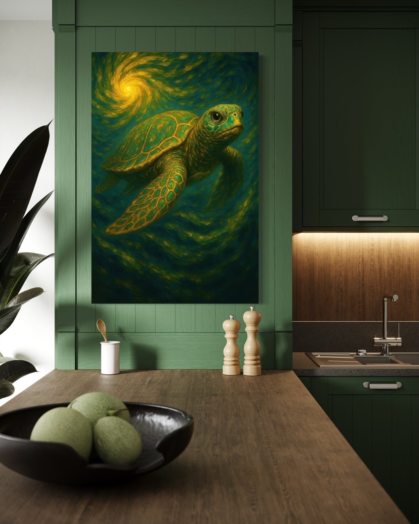 Sacred Cosmic Turtle – Limited Edition Giclée Fine Art Print (Unframed)