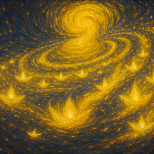 Main image Paper Boats, Star Roads : The Galaxy of Silent Wishes - Giclée Fine Art Print (Unframed)