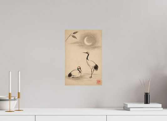 10 x 15″, Giclée printed on Hahnemühle & Canson Fine Art paper Journey of the Cranes : Serenity (Shizuka 静) - Giclée Fine Art Print (Unframed)