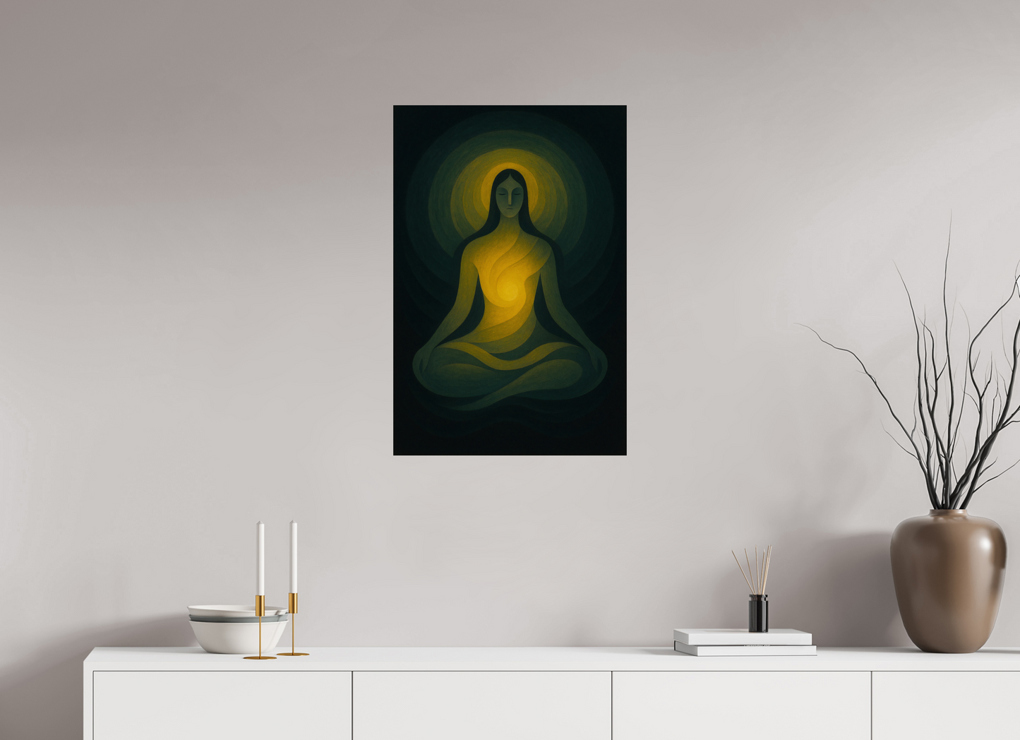 20 x 30″, Giclée printed on Hahnemühle & Canson Fine Art paper The Inner Sun: The Rising Radiance – Limited Edition Giclée Fine Art Print (Unframed)