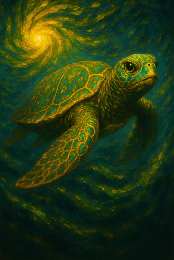 Main image Sacred Cosmic Turtle – Limited Edition Giclée Fine Art Print (Unframed)