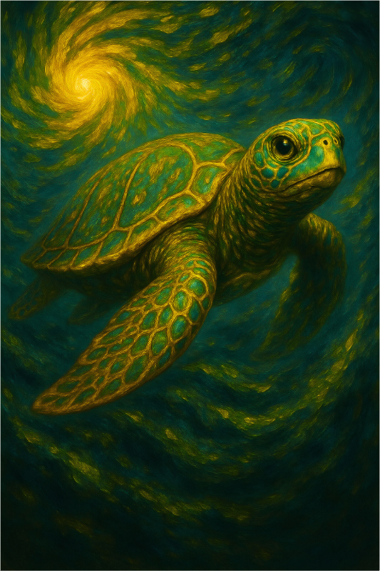 Main image Sacred Cosmic Turtle – Limited Edition Giclée Fine Art Print (Unframed)