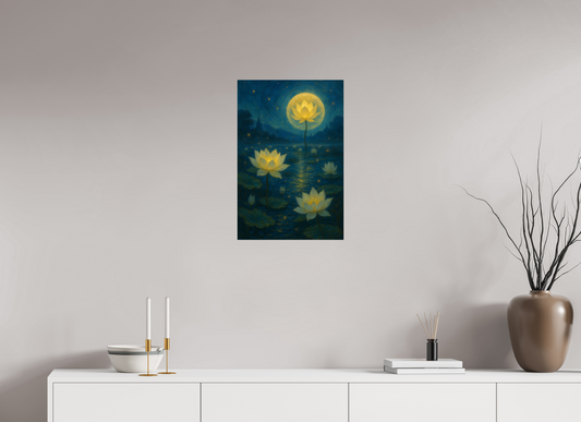 16 x 24″, Giclée printed on Hahnemühle & Canson Fine Art paper Lotus Moonlight – Limited Edition Giclée Fine Art Print (Unframed)